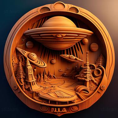 3D model Capacia Island UFO Shining Flying Saucer Ohbems Town (STL)